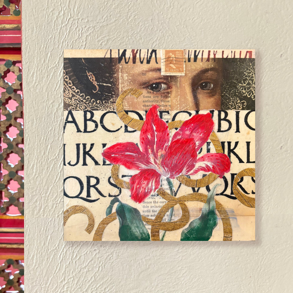 Vision Check Behind the Flowers by Darlene McElroy |  Context View of Artwork 