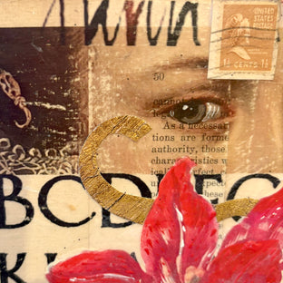 Vision Check Behind the Flowers by Darlene McElroy |   Closeup View of Artwork 