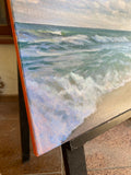 Original art for sale at UGallery.com | Playa en Mexico by David Forks | $1,600 | acrylic painting | 16' h x 20' w | thumbnail 2