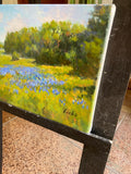 Original art for sale at UGallery.com | Sunny Blues by David Forks | $475 | acrylic painting | 8' h x 10' w | thumbnail 2