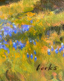 Original art for sale at UGallery.com | Sunny Blues by David Forks | $475 | acrylic painting | 8' h x 10' w | thumbnail 4