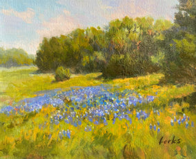 Original art for sale at UGallery.com | Sunny Blues by David Forks | $475 | acrylic painting | 8' h x 10' w