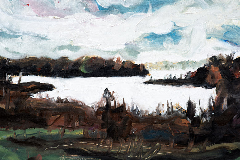 Autumn over the Lake by David Kihlberg |   Closeup View of Artwork 