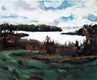 Original art for sale at UGallery.com | Autumn over the Lake by David Kihlberg | $1,025 | oil painting | 12.9' h x 15.7' w | thumbnail 1