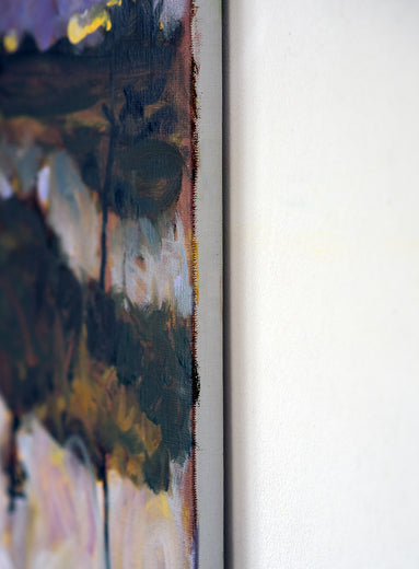 Dusk by the Lake by David Kihlberg |  Side View of Artwork 