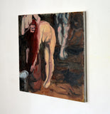 Original art for sale at UGallery.com | In the Sauna by David Kihlberg | $1,250 | oil painting | 15.7' h x 19.6' w | thumbnail 2