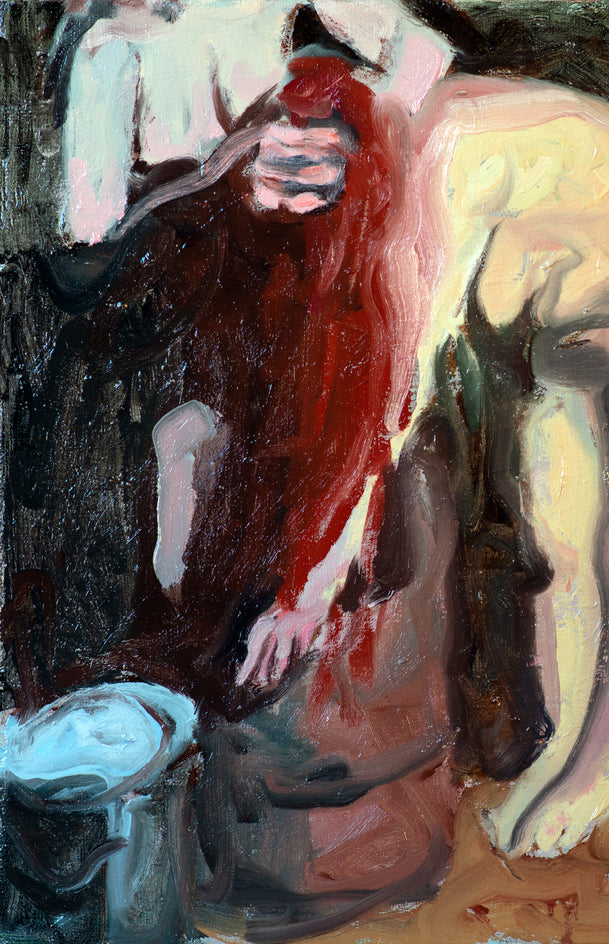 In the Sauna by David Kihlberg |  Closeup View of Artwork 