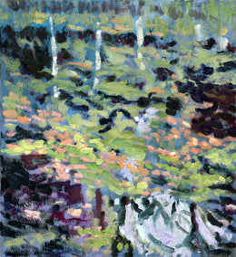 oil painting by David Kihlberg titled The Water Surface Turns into Forest