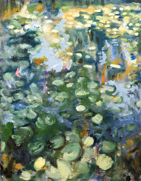 Original art for sale at UGallery.com | Water, Plants and Sunlight by David Kihlberg | $2,100 | oil painting | 27.5' h x 21.5' w