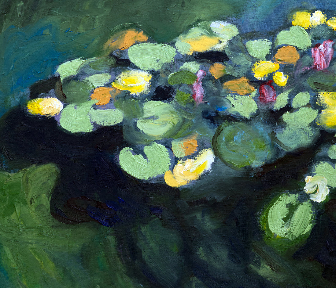 Water, Plants and Sunlight II by David Kihlberg |  Closeup View of Artwork 