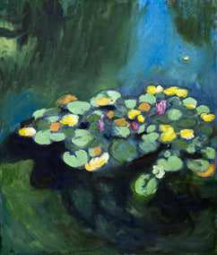 oil painting by David Kihlberg titled Water, Plants and Sunlight II