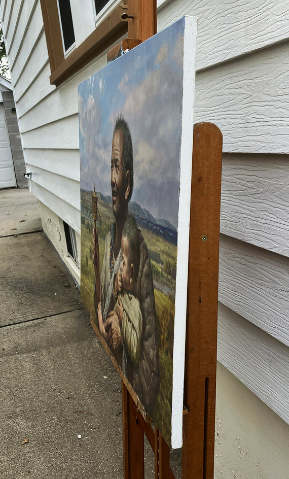 Breeze by David Qiyi Liu |  Side View of Artwork 