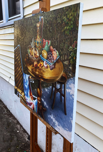 Courtyard by David Qiyi Liu |  Side View of Artwork 