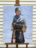 Original art for sale at UGallery.com | Early Spring by David Qiyi Liu | $8,975 | oil painting | 30' h x 24' w | thumbnail 3
