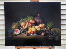 Original art for sale at UGallery.com | Harvest by David Qiyi Liu | $7,975 | oil painting | 22' h x 28' w | thumbnail 3