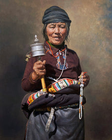 oil painting by David Qiyi Liu titled Pray