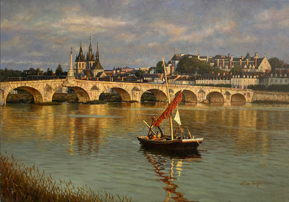 Riverside in the Evening Glow by David Qiyi Liu | Artwork Main Image