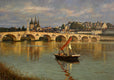 Original art for sale at UGallery.com | Riverside in the Evening Glow by David Qiyi Liu | $7,975 | oil painting | 18' h x 26' w | thumbnail 1