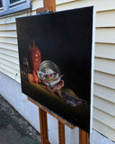 Original art for sale at UGallery.com | Still Life with Crabs by David Qiyi Liu | $7,975 | oil painting | 22' h x 28' w | thumbnail 2