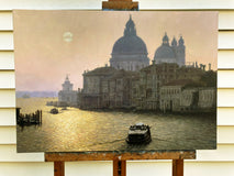Original art for sale at UGallery.com | The Morning in Venice by David Qiyi Liu | $7,975 | oil painting | 18' h x 26' w | thumbnail 3