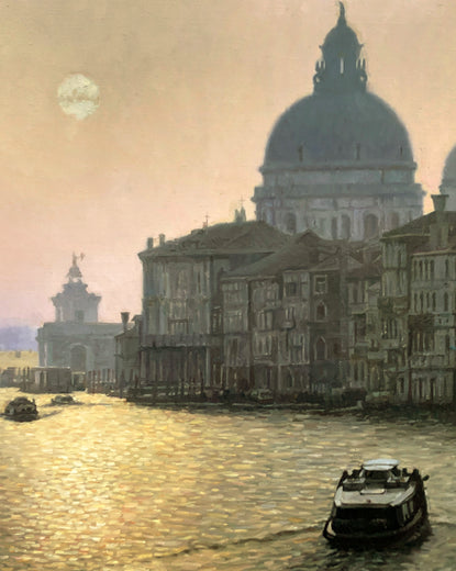 The Morning in Venice by David Qiyi Liu |   Closeup View of Artwork 