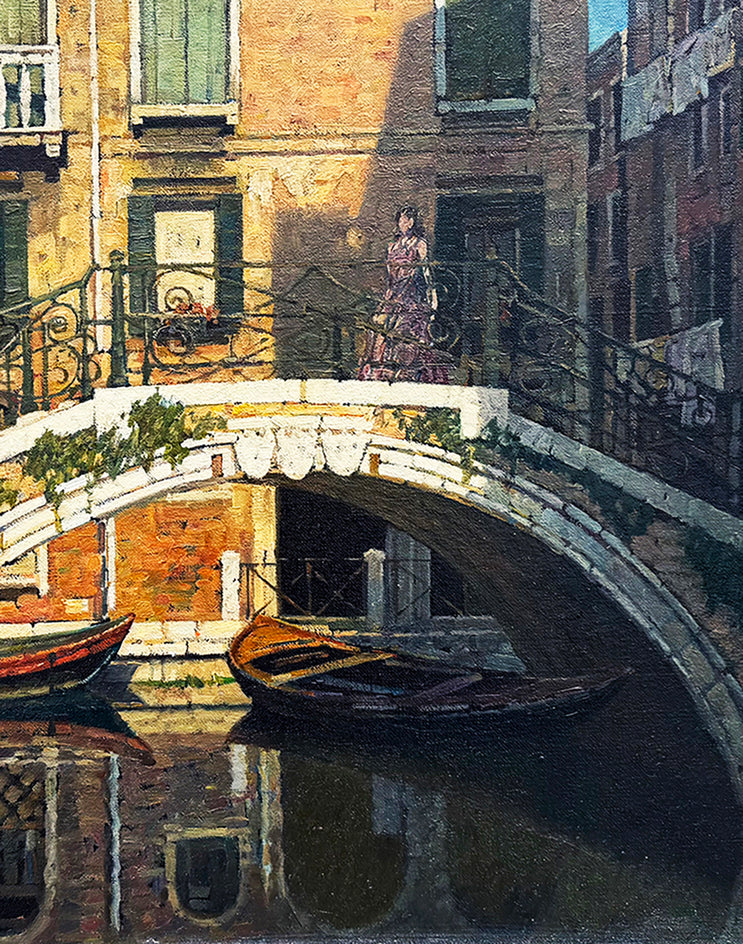 Time on the Bridge by David Qiyi Liu |  Closeup View of Artwork 