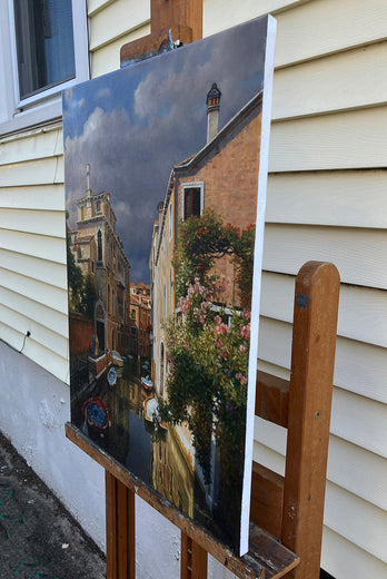 Venice After the Rain by David Qiyi Liu |  Side View of Artwork 