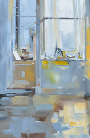 oil painting by David Thelen titled Back Window