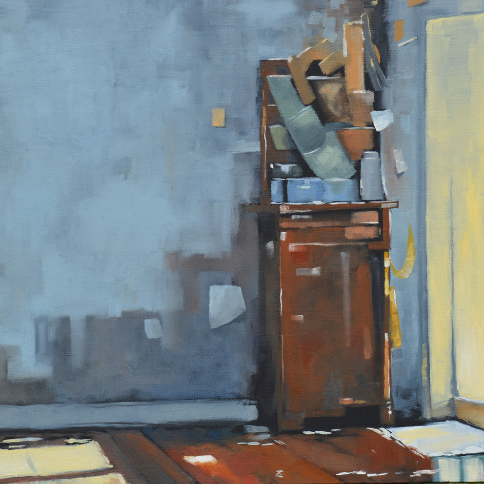 Broken Easel by David Thelen |  Closeup View of Artwork 