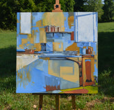 Original art for sale at UGallery.com | Chromatic by David Thelen | $2,300 | oil painting | 36' h x 36' w | thumbnail 3