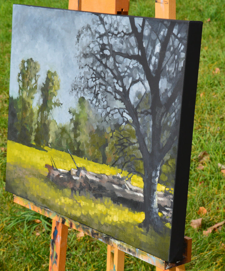 Fallen Timber by David Thelen |  Side View of Artwork 