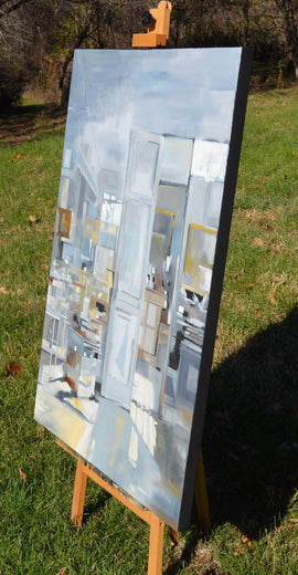 Grounded by David Thelen |  Side View of Artwork 