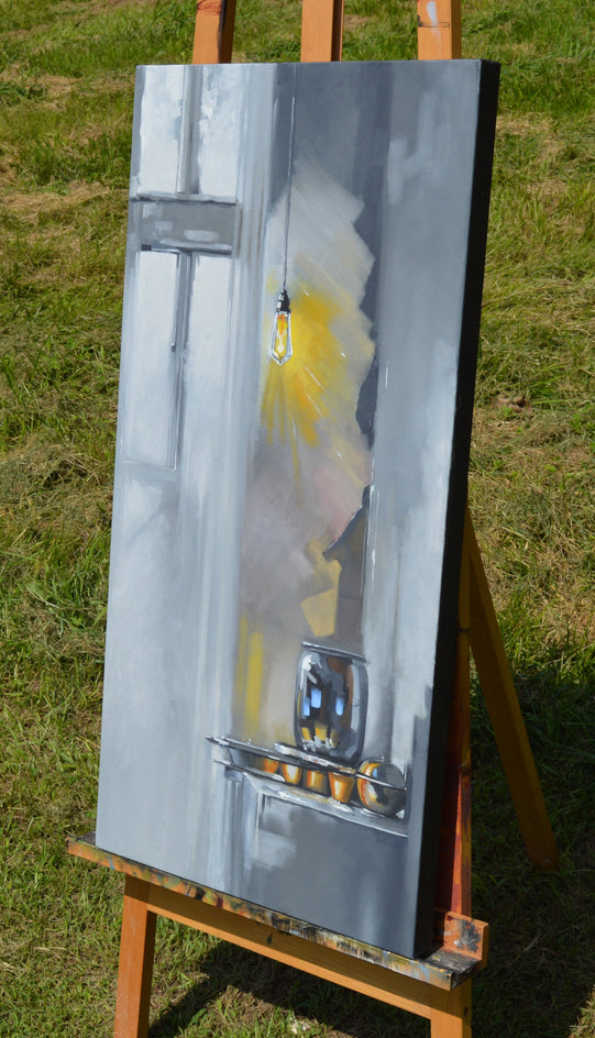Introspective by David Thelen |  Side View of Artwork 