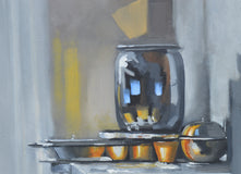 Original art for sale at UGallery.com | Introspective by David Thelen | $1,400 | oil painting | 36' h x 18' w | thumbnail 4