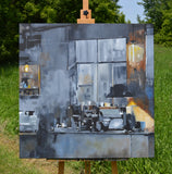 Original art for sale at UGallery.com | Night Light by David Thelen | $2,300 | oil painting | 36' h x 36' w | thumbnail 3