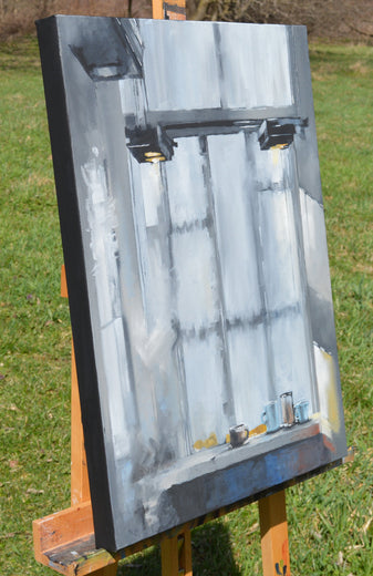 Rainy Sunday Morning by David Thelen |  Side View of Artwork 