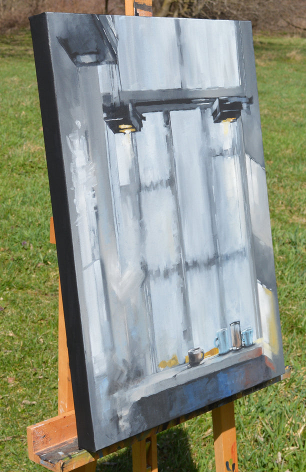 Rainy Sunday Morning by David Thelen |  Side View of Artwork 