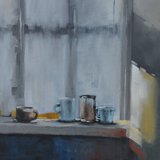 Rainy Sunday Morning by David Thelen |   Closeup View of Artwork 