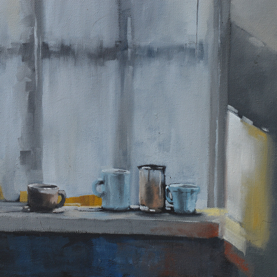 Rainy Sunday Morning by David Thelen |  Closeup View of Artwork 