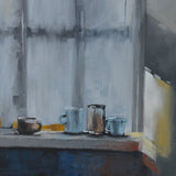Original art for sale at UGallery.com | Rainy Sunday Morning by David Thelen | $1,075 | oil painting | 24' h x 18' w | thumbnail 4