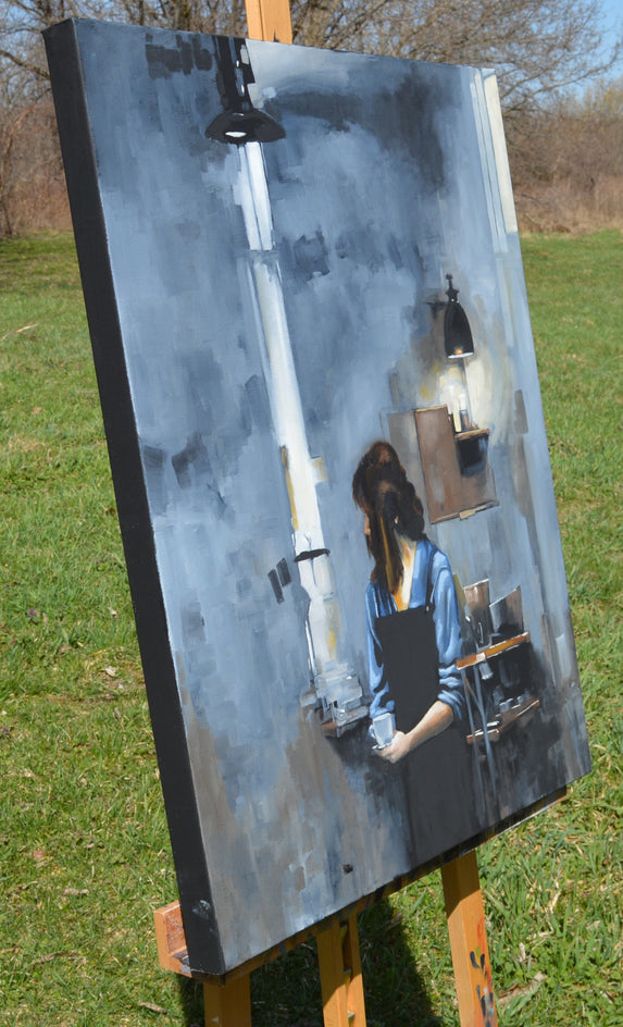 Take a Break Too by David Thelen |  Side View of Artwork 