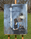 Original art for sale at UGallery.com | Take a Break Too by David Thelen | $1,525 | oil painting | 30' h x 24' w | thumbnail 3