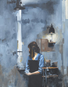 oil painting by David Thelen titled Take a Break Too