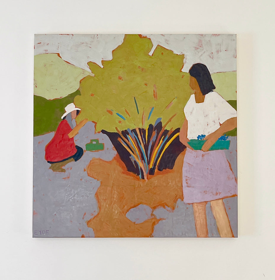 Blueberry Pickers by Deborah Eyde |  Context View of Artwork 