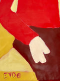 Original art for sale at UGallery.com | Golden Wings by Deborah Eyde | $925 | encaustic artwork | 16' h x 8' w | thumbnail 4