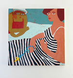 Original art for sale at UGallery.com | Hail Mary by Deborah Eyde | $1,950 | encaustic artwork | 24' h x 24' w | thumbnail 3