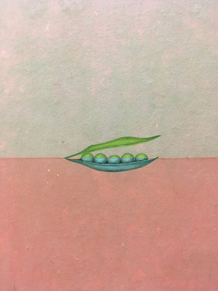 Green Peas by Heejin Sutton |  Closeup View of Artwork 