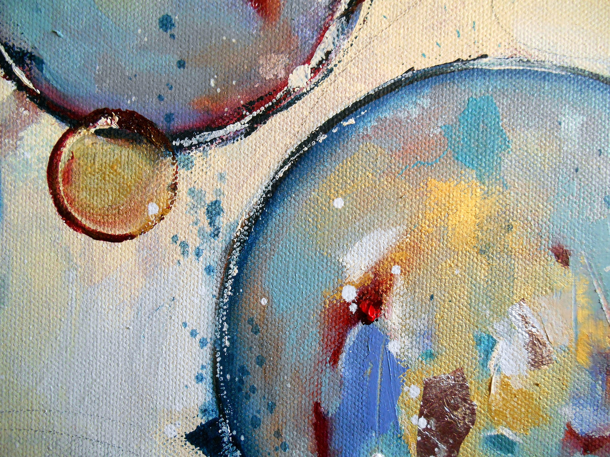 Blue Tuesday by Cynthia Ligeros |  Closeup View of Artwork 