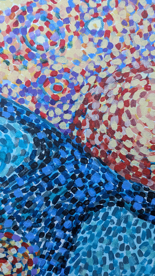 Blue Skies by Diana Elena Chelaru |  Closeup View of Artwork 