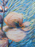 Original art for sale at UGallery.com | Drifting Petals by Diana Elena Chelaru | $400 | acrylic painting | 12' h x 9' w | thumbnail 4